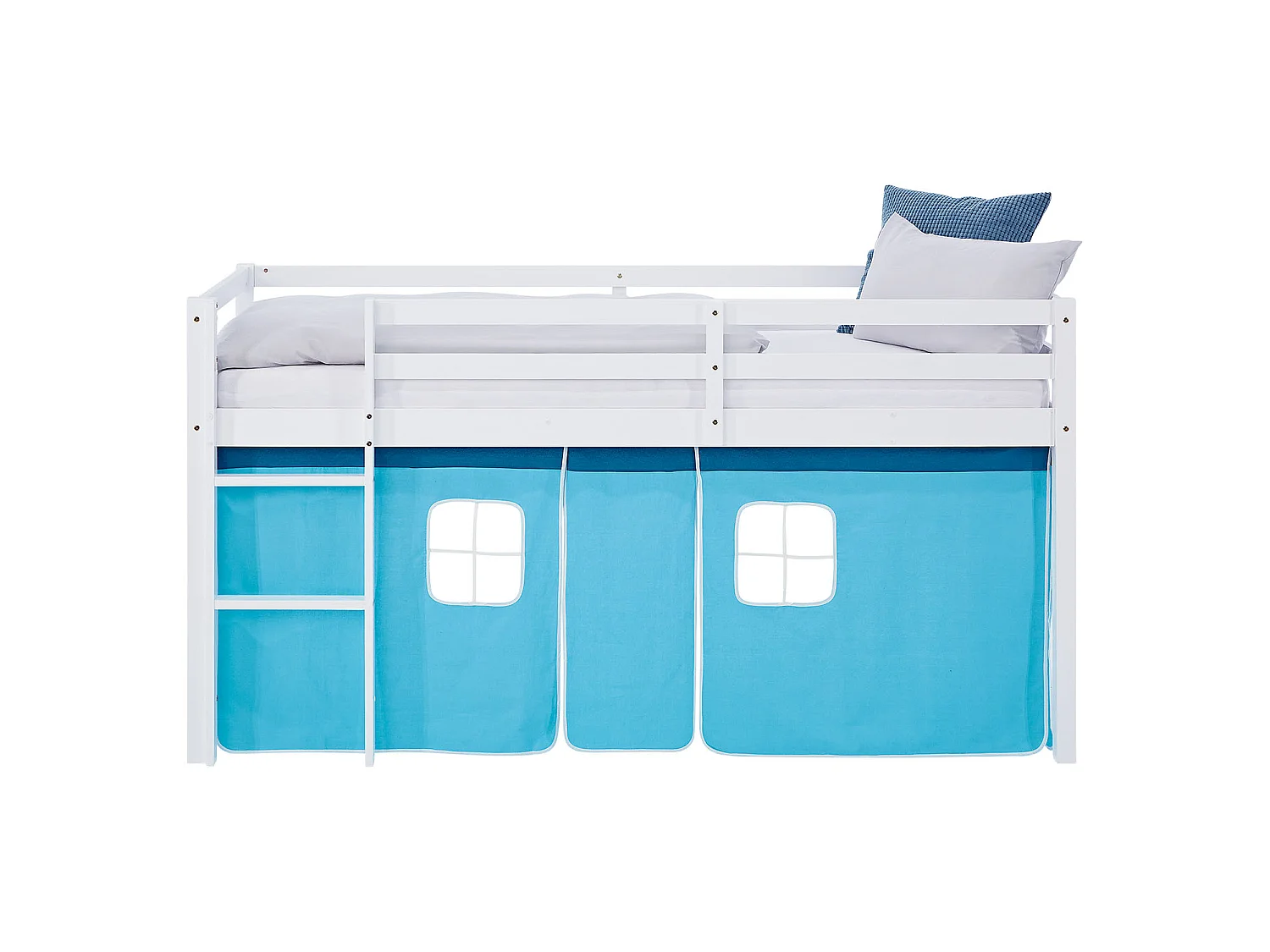 Lit Mezzanine Cabine 90x200 cm Bleu