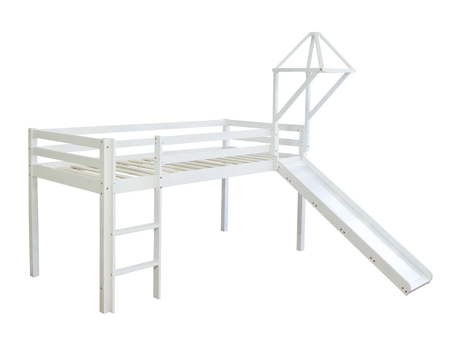 Hochbett 90x200 cm blau