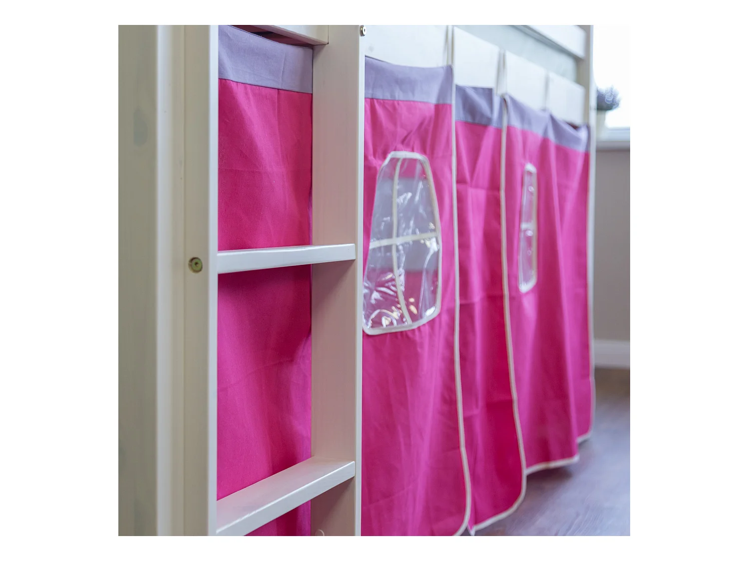 Hochbett 90x200 cm Pink