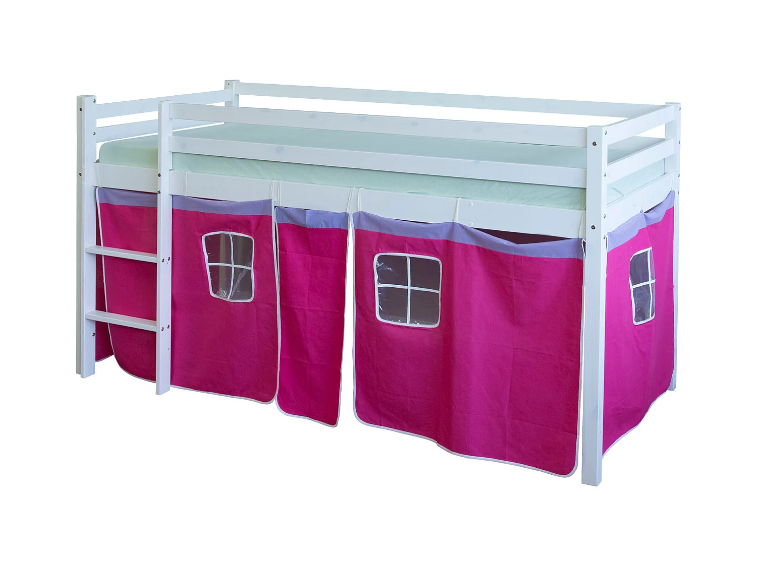 Hochbett 90x200 cm Pink