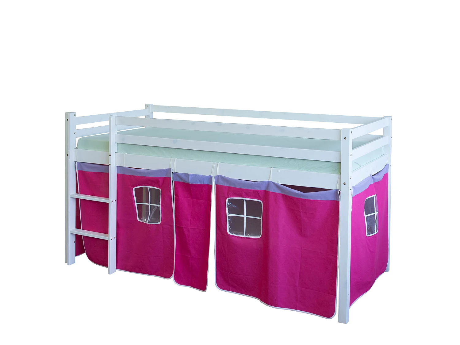 Letto a soppalco 90x200 cm Rosa