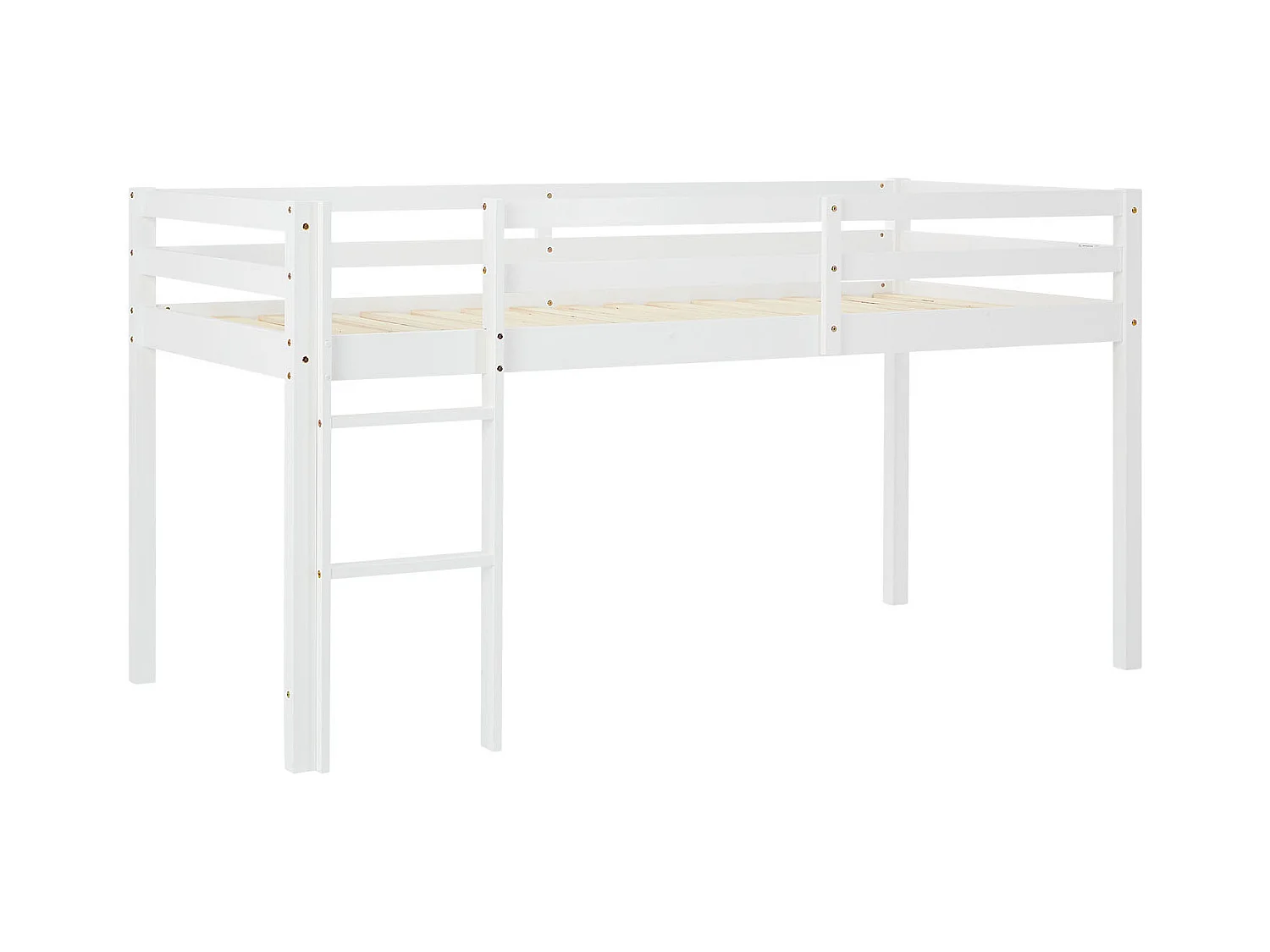 Hochbett 90x200 cm weiß