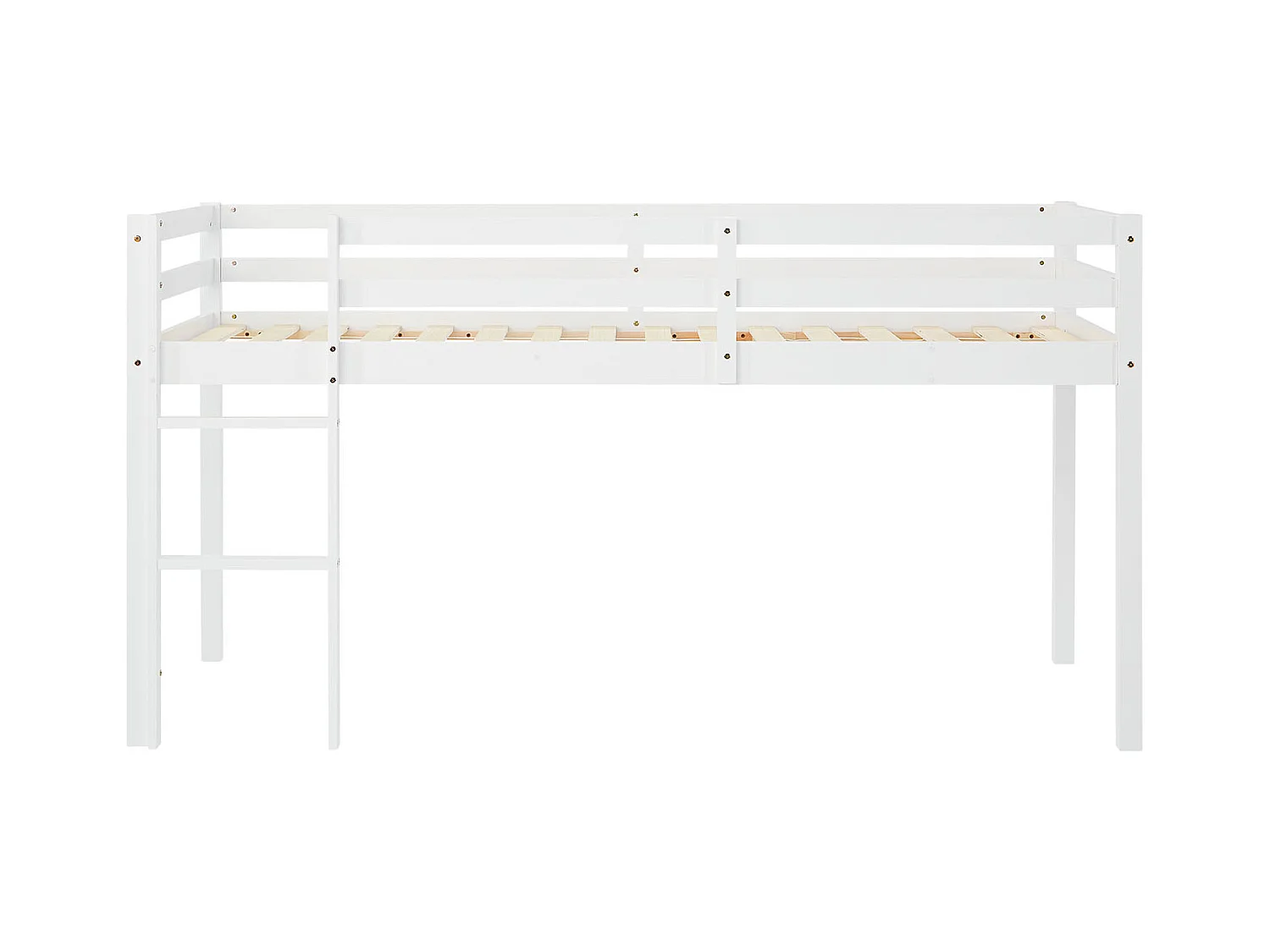 Hochbett 90x200 cm weiß