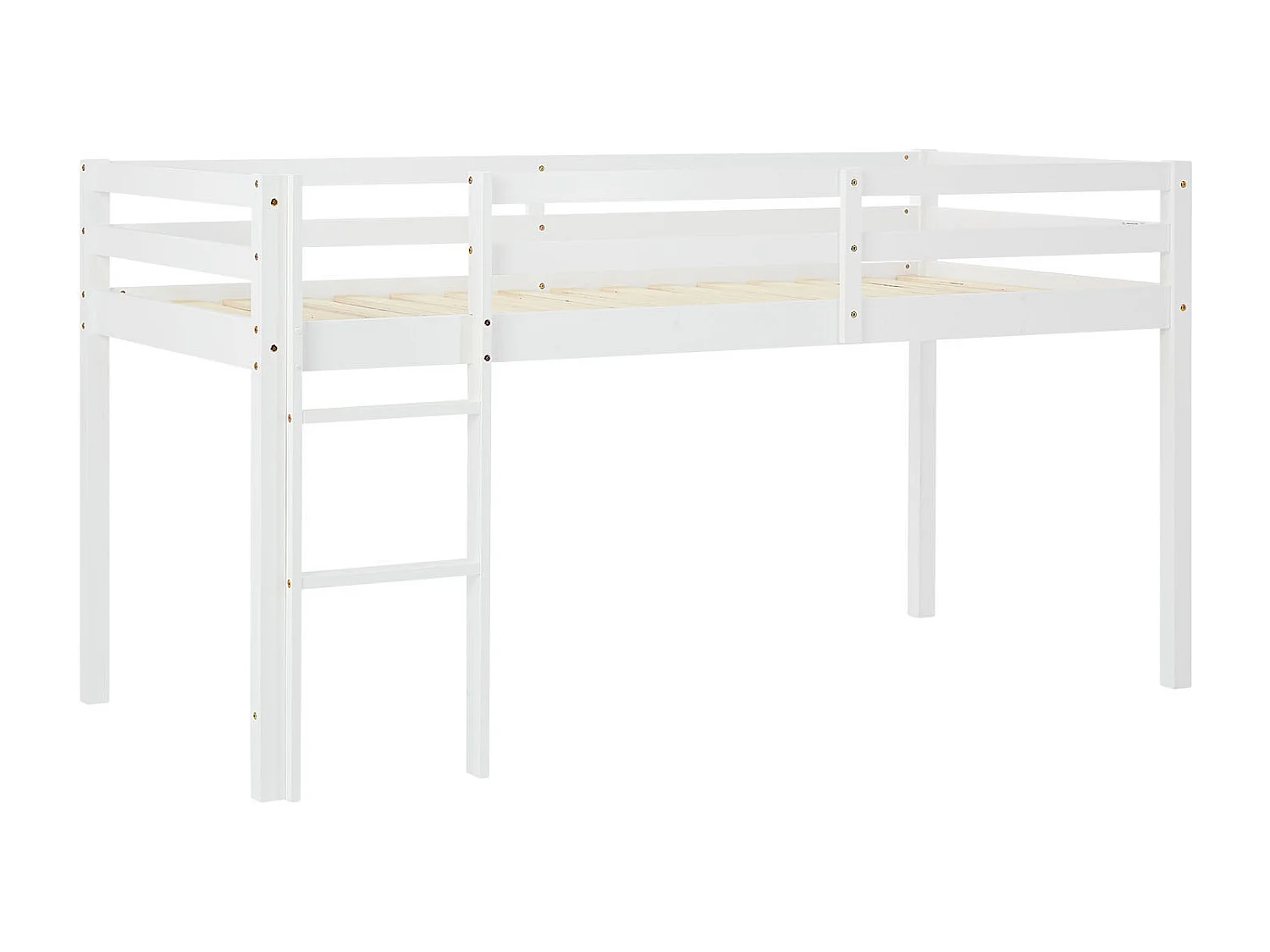 Cama alta 90x200 cm blanca