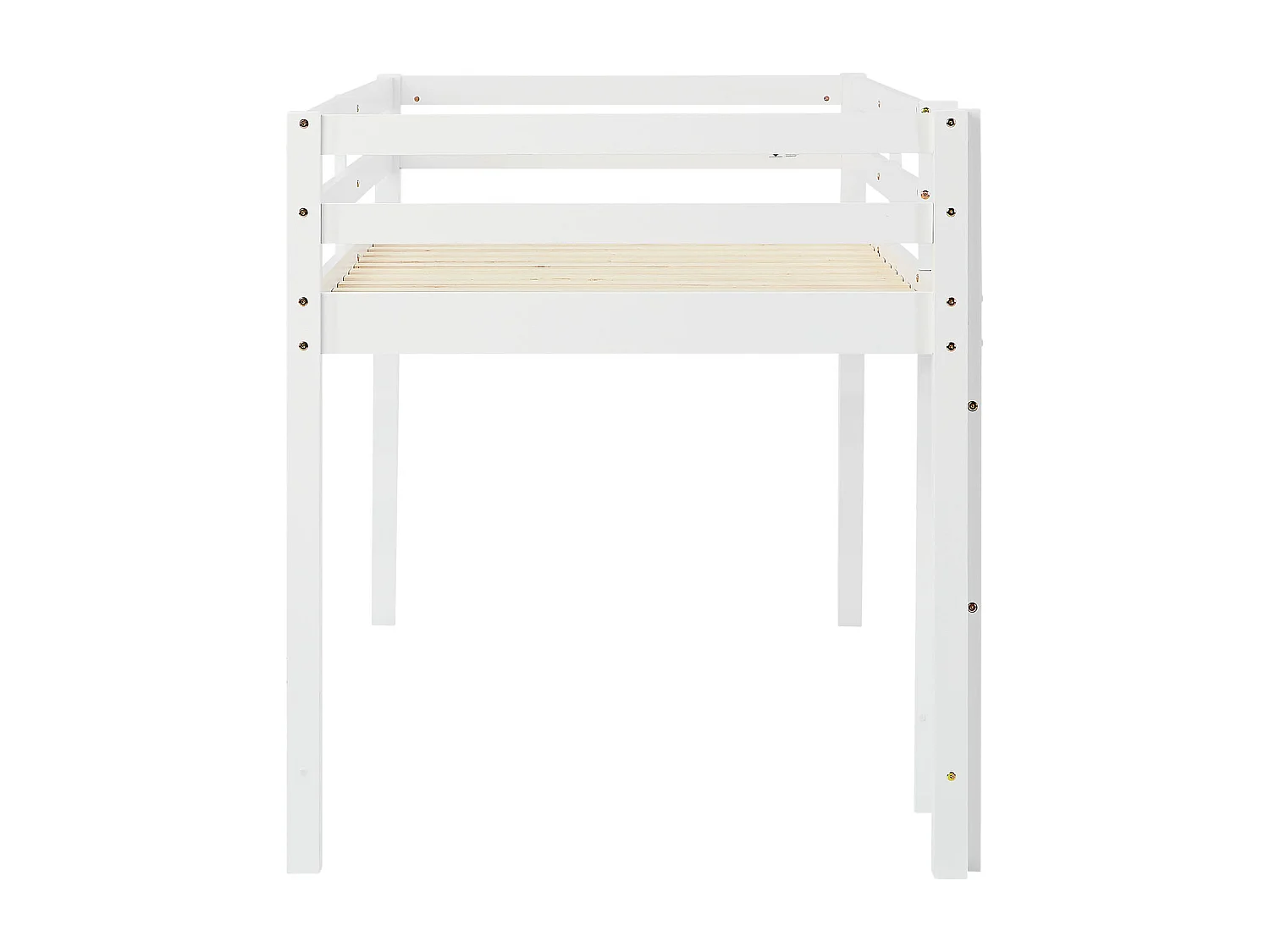 Cama alta 90x200 cm blanca