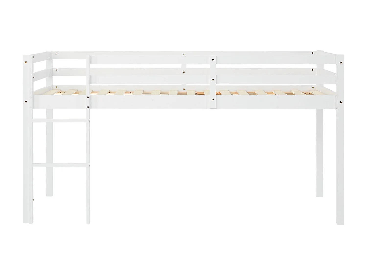 Cama alta 90x200 cm blanca