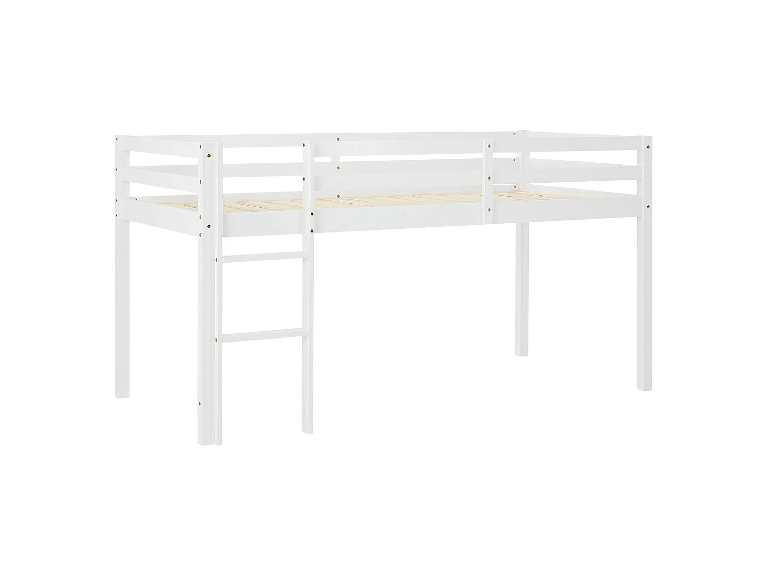 Cama alta 90x200 cm blanca