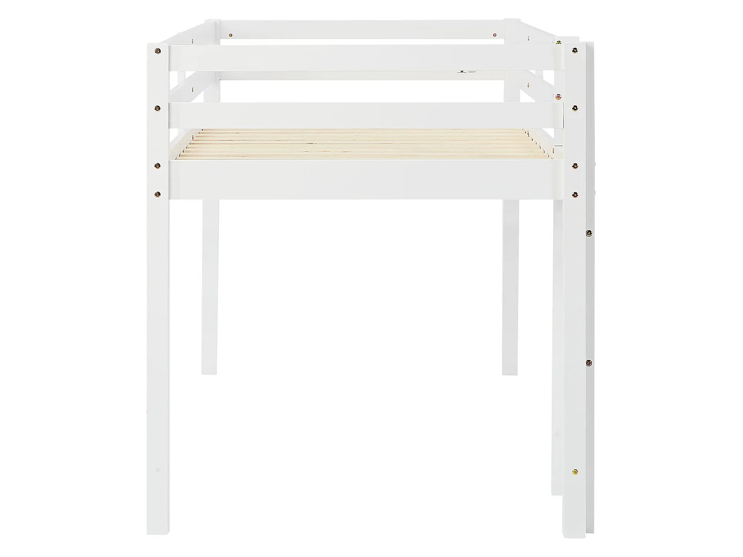 Cama alta 90x200 cm blanca