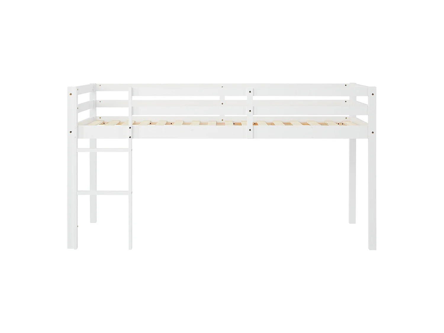 Cama alta 90x200 cm blanca