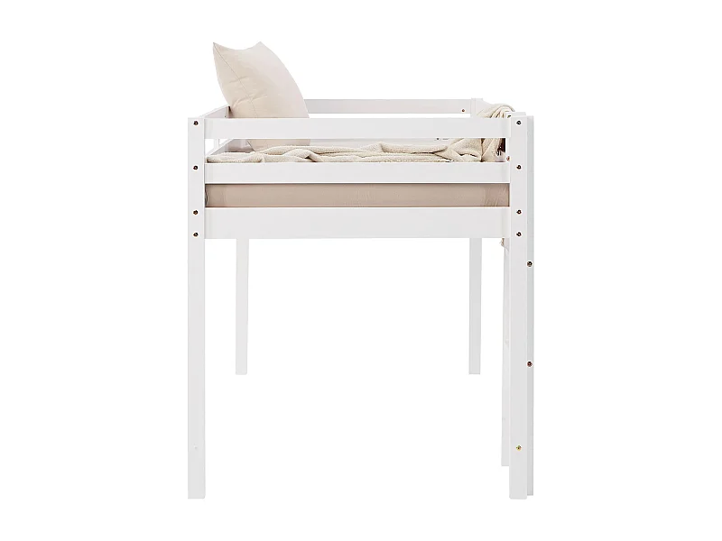 Lit mezzanine 90x200 cm blanc