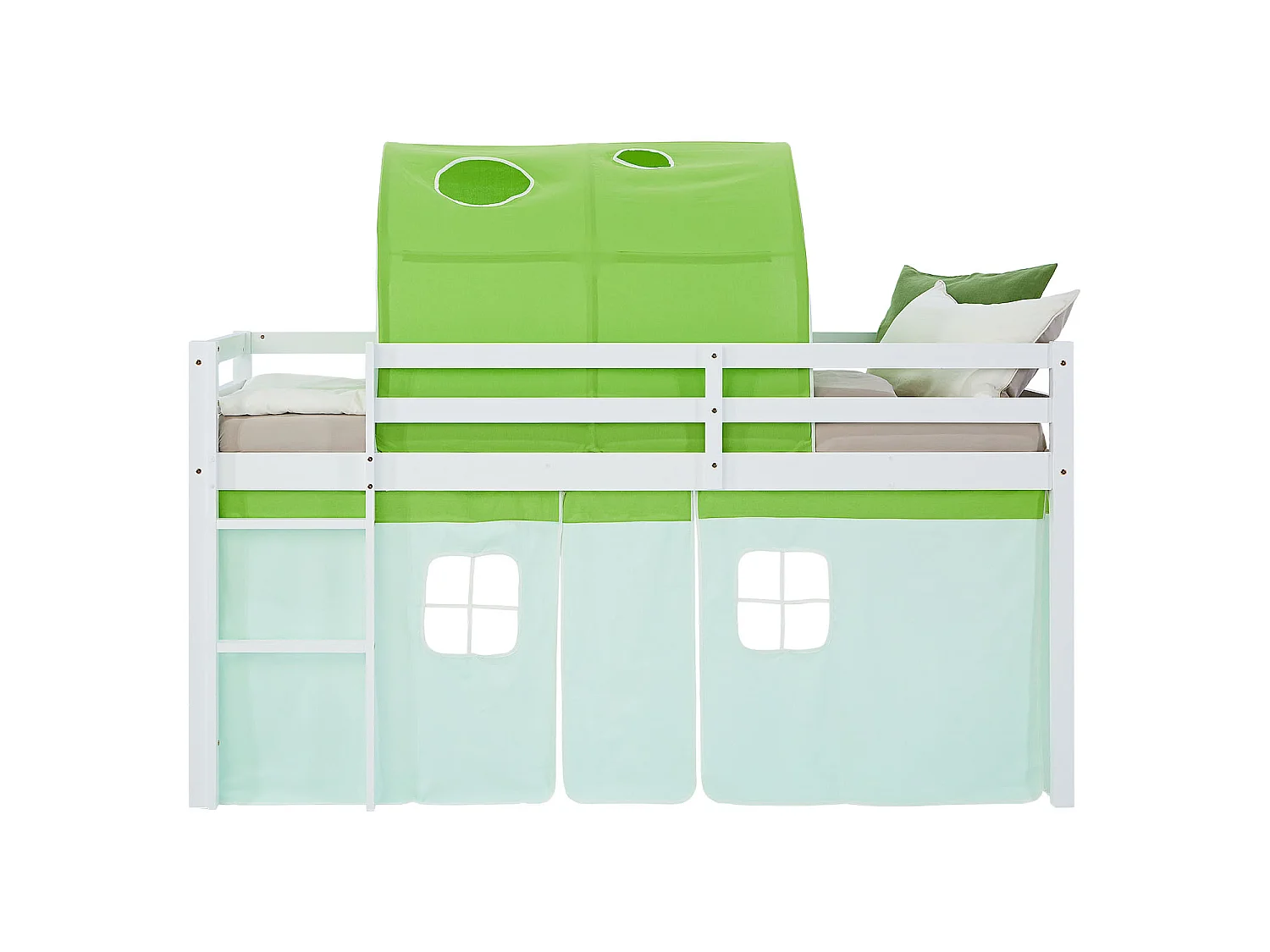 Letto a soppalco 90x200 cm Cabina Verde