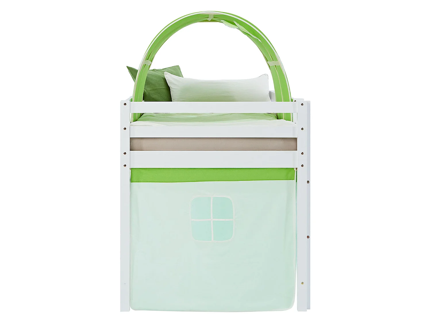 Letto a soppalco 90x200 cm Cabina Verde