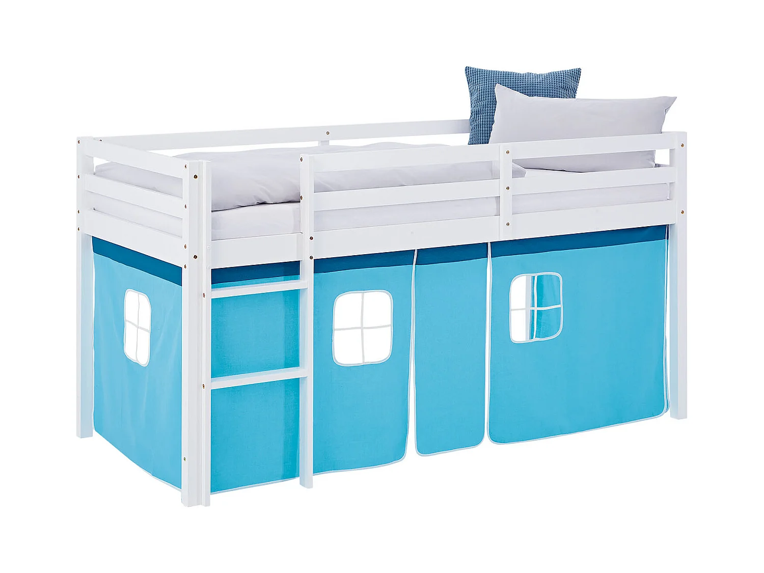 Hochbett 90x200 cm Blaue Kabine