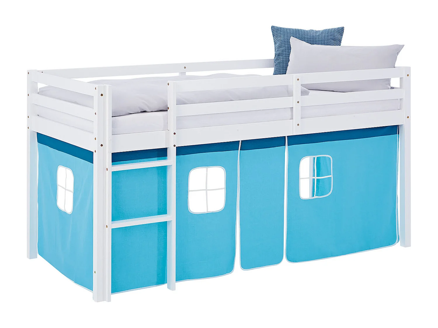 Hochbett 90x200 cm Blaue Kabine