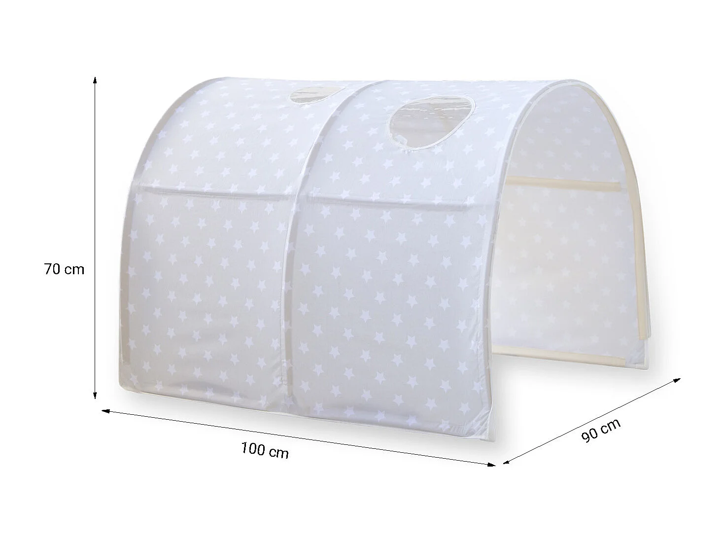 Cama alta 90x200 cm gris