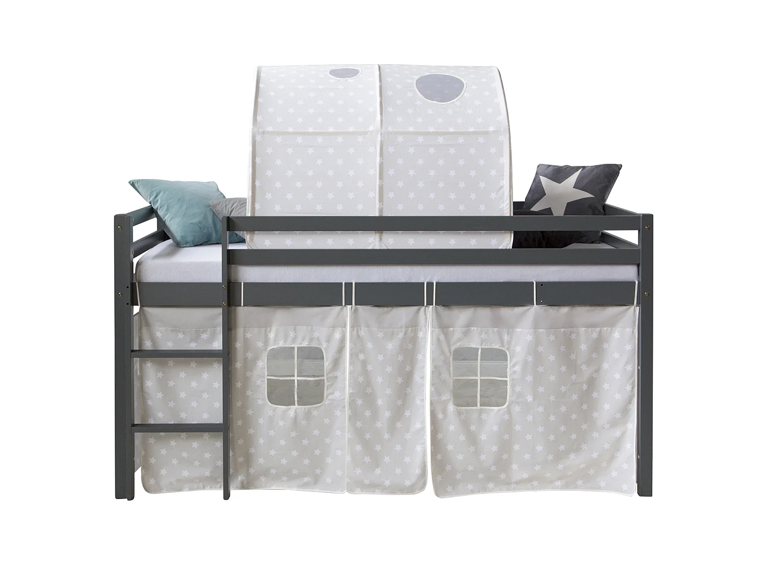 Loftbed 90x200 cm grey