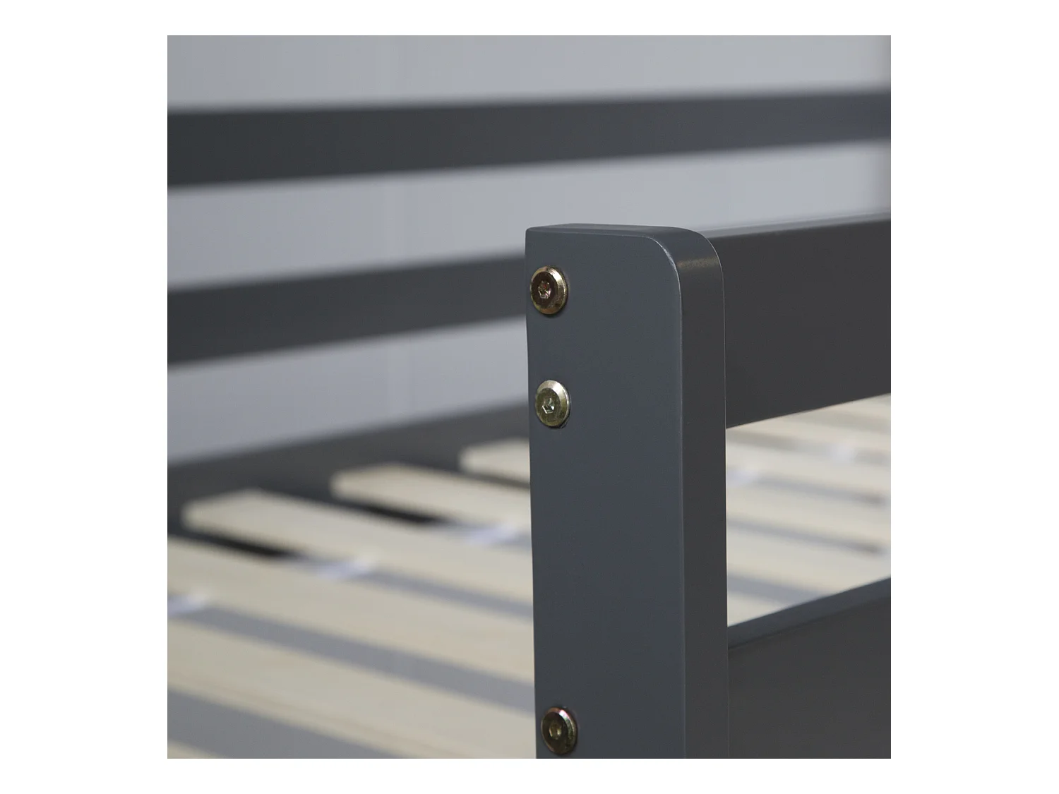 Hochbett 90x200 cm grau