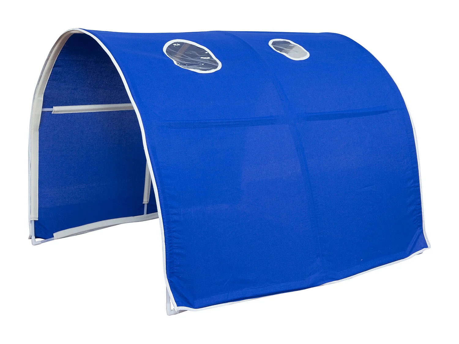 Lit mezzanine 207,5x110x219,5 cm blanc bleu Bois de pin massif