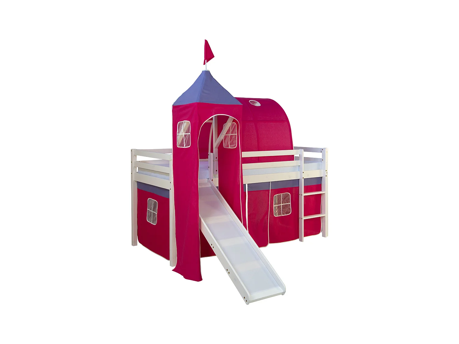 Hochbett 90x200 cm Rosa