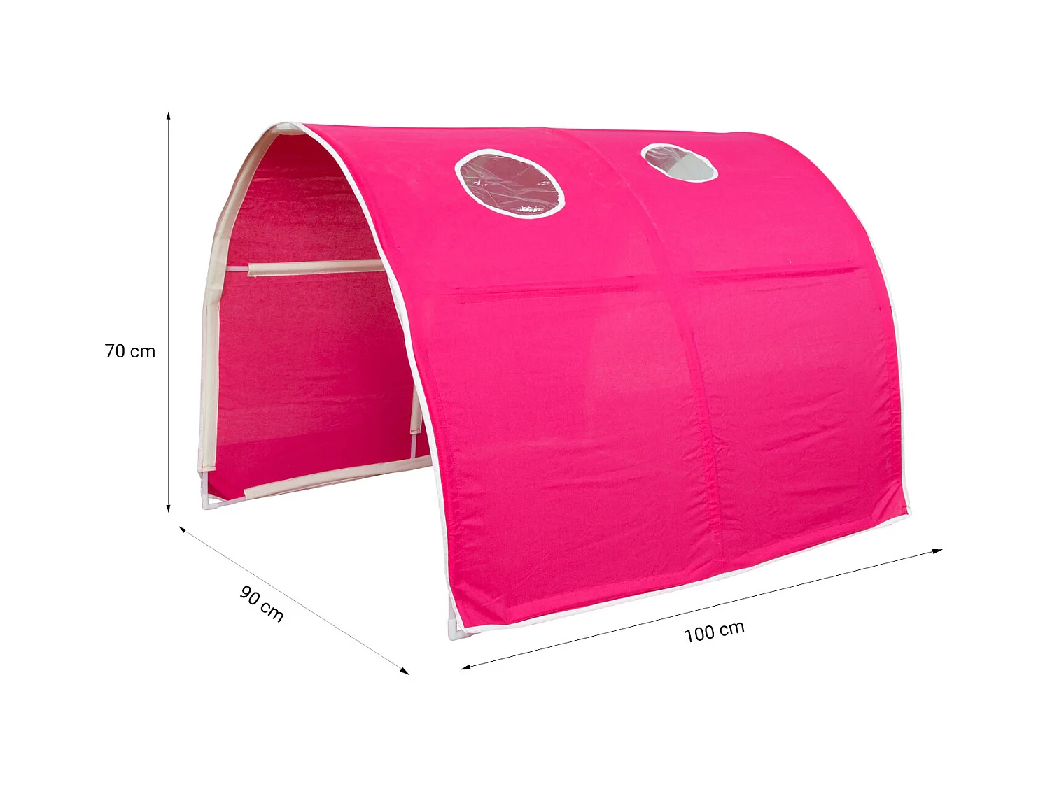 Hochbett 90x200 cm Rosa