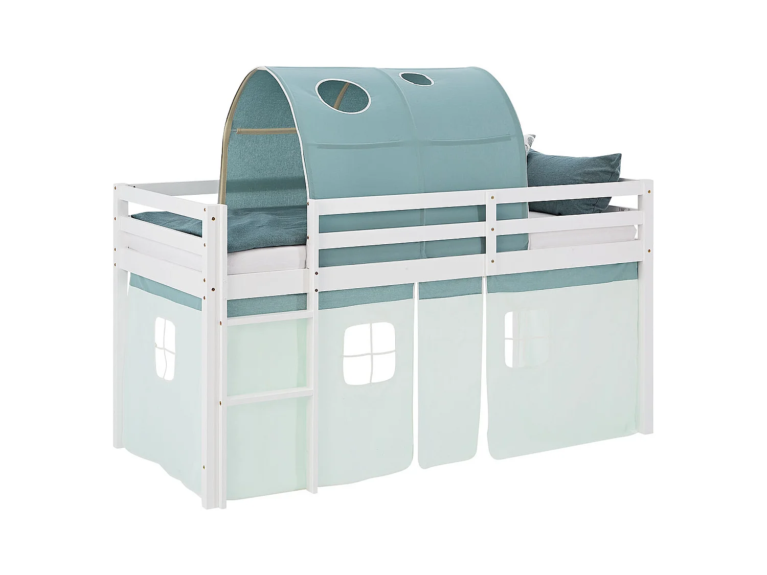 Hochbett 90x200 cm Grüne Kabine