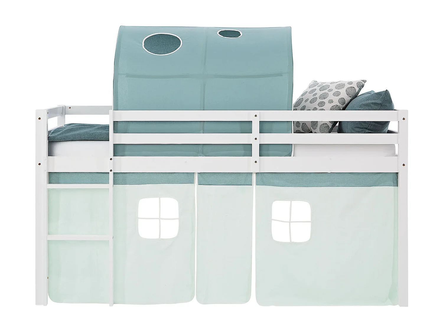 Hochbett 90x200 cm Grüne Kabine