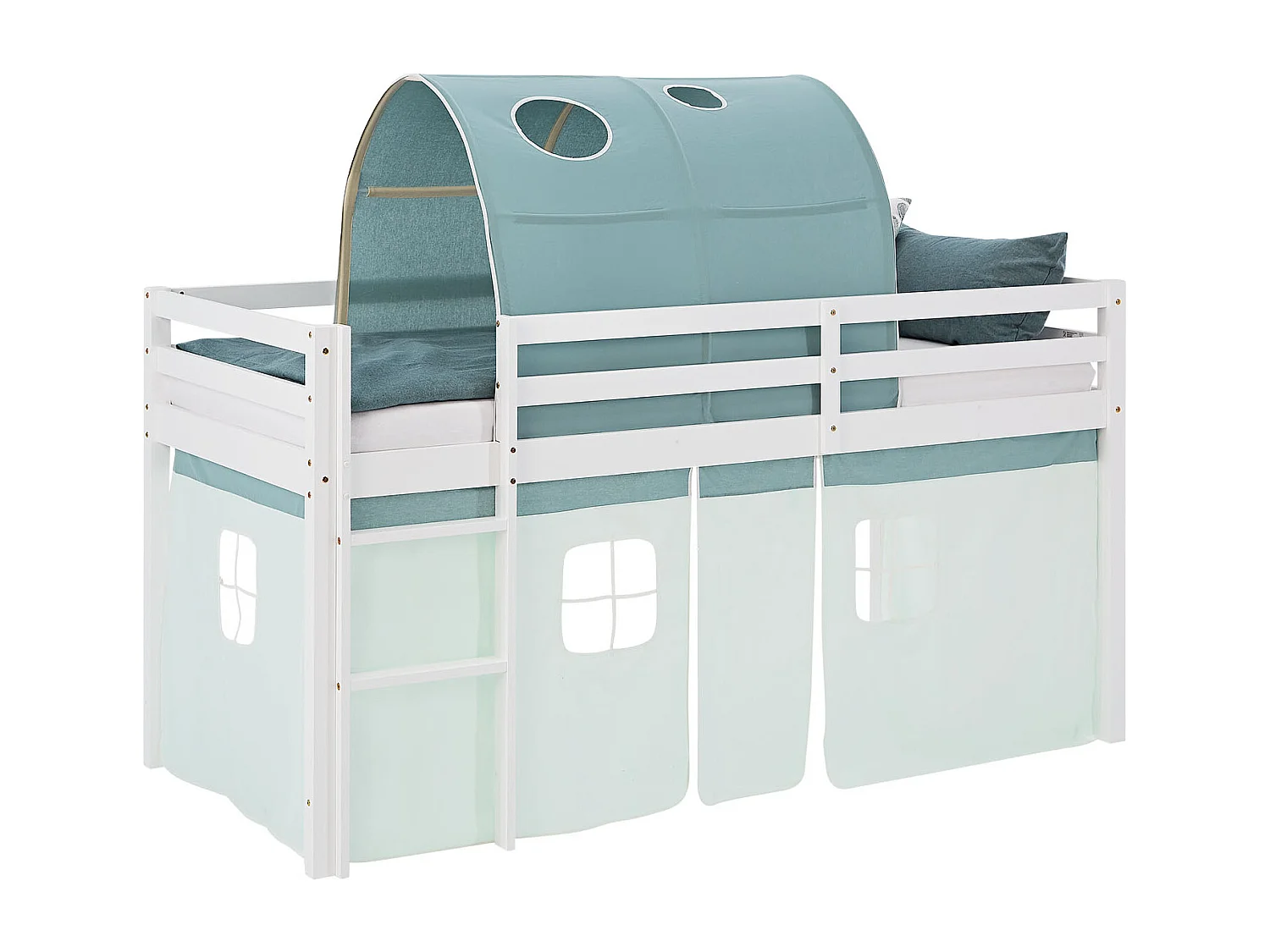 Hochbett 90x200 cm Grüne Kabine