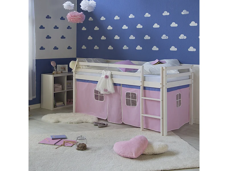 Lit Mezzanine 90x200 cm Rose