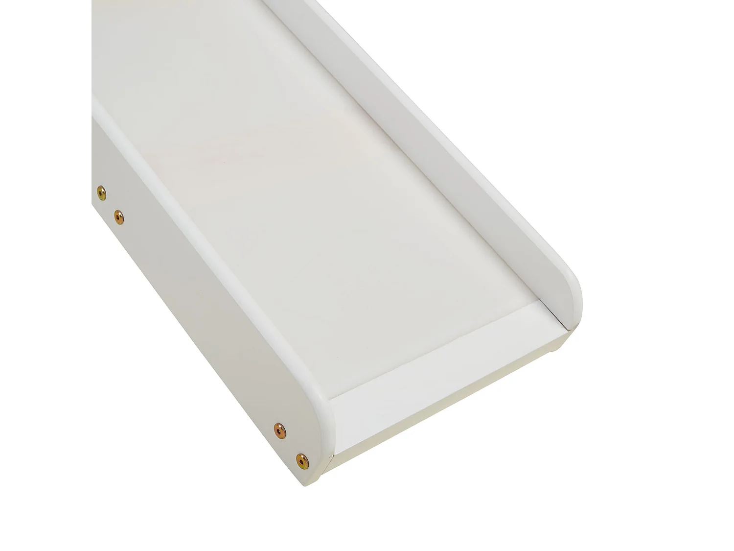 Hochbett für Kinder 90x200 cm Weiß mit blauem Vorhang