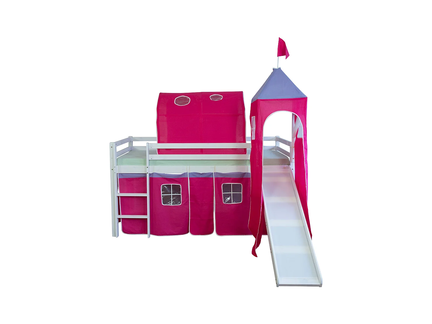 Hochbett 90x200 cm Pink