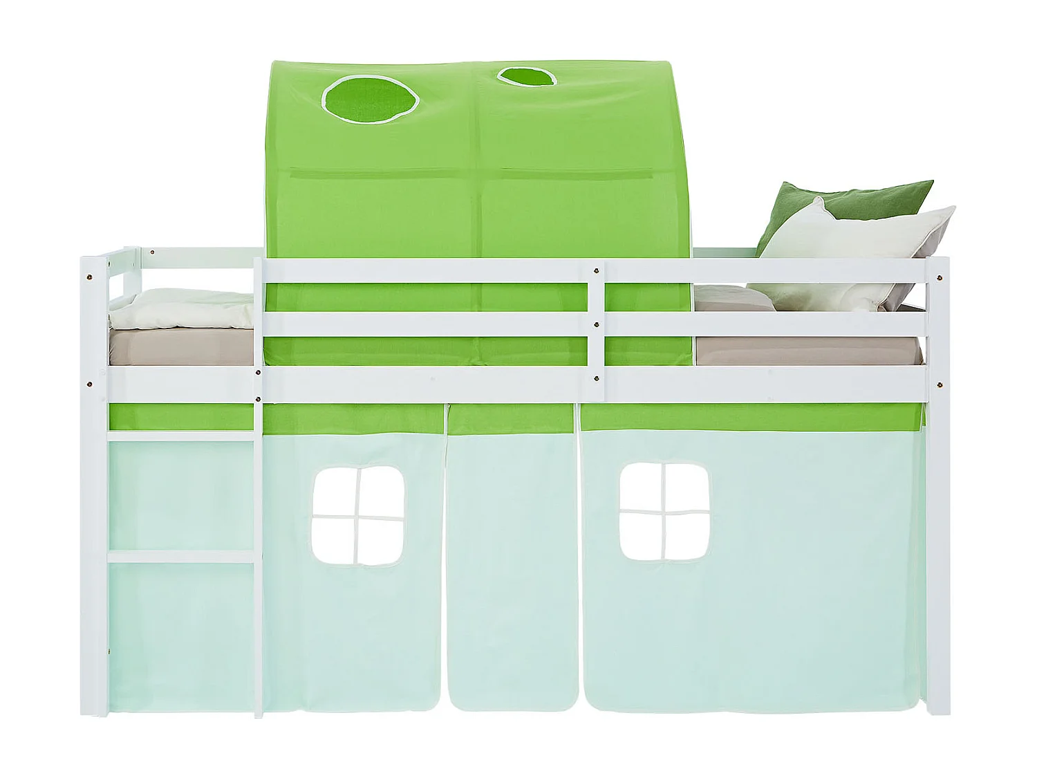 Hochbett 90x200 cm Grüne Kabine