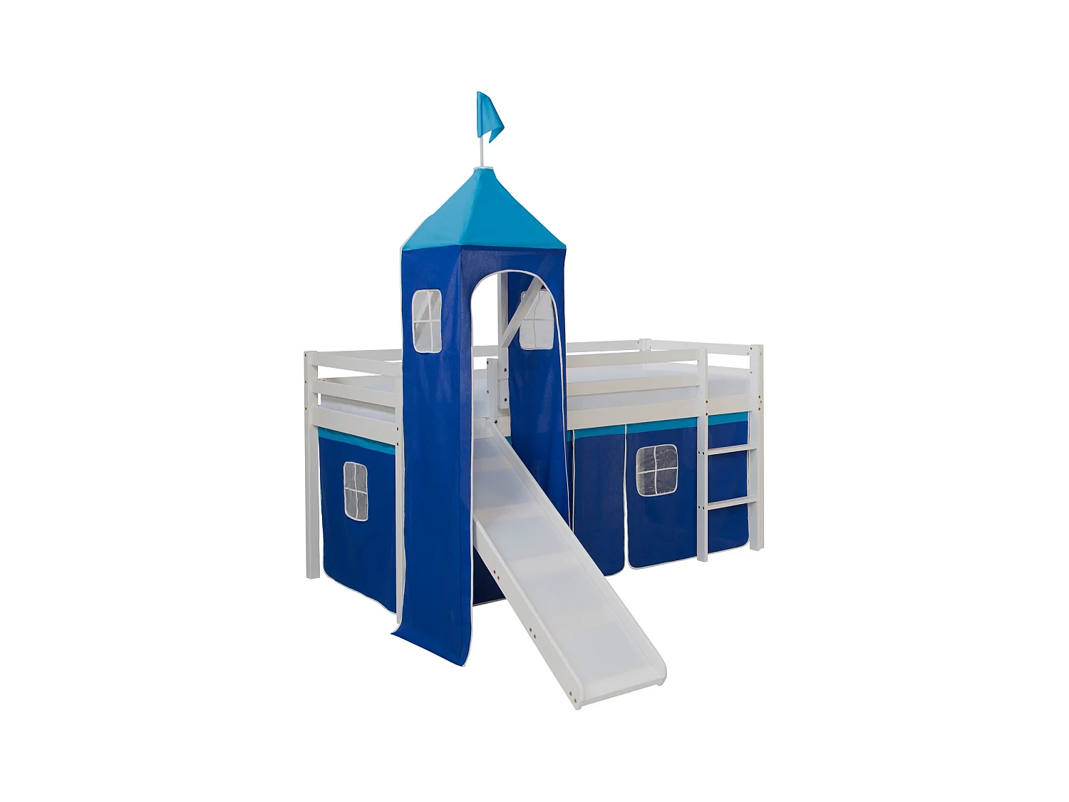 Hochbett 90x200 cm Blau