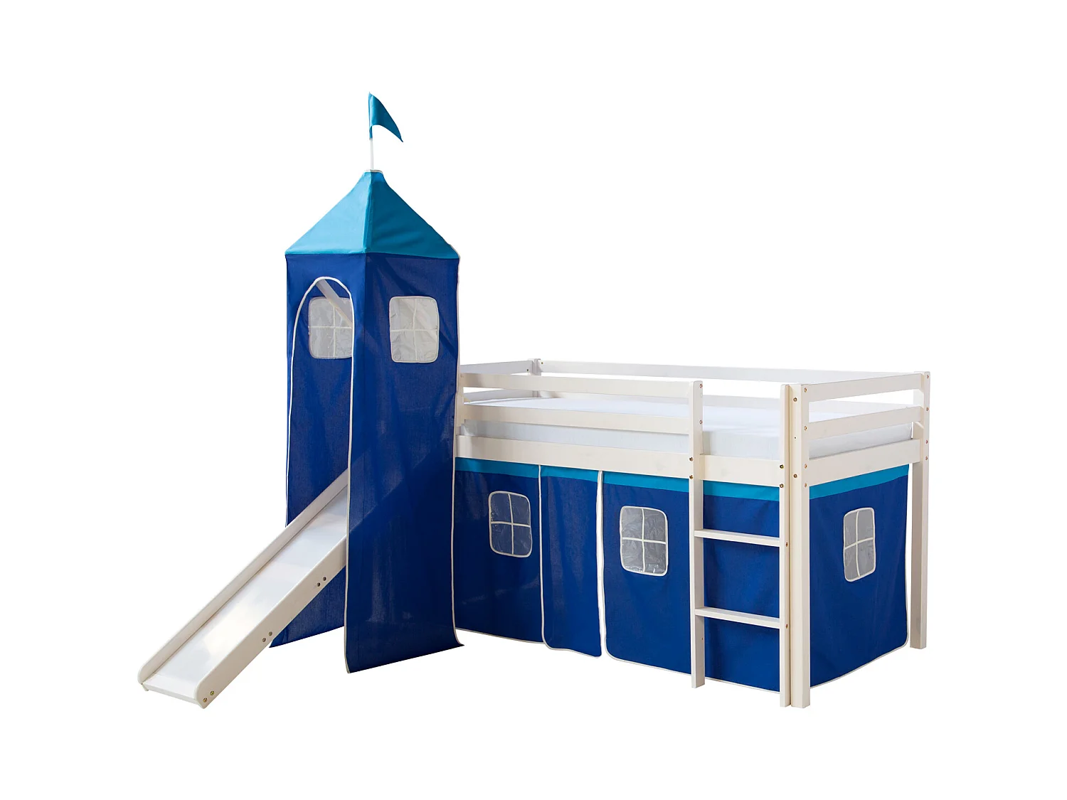 Hochbett 90x200 cm Blau