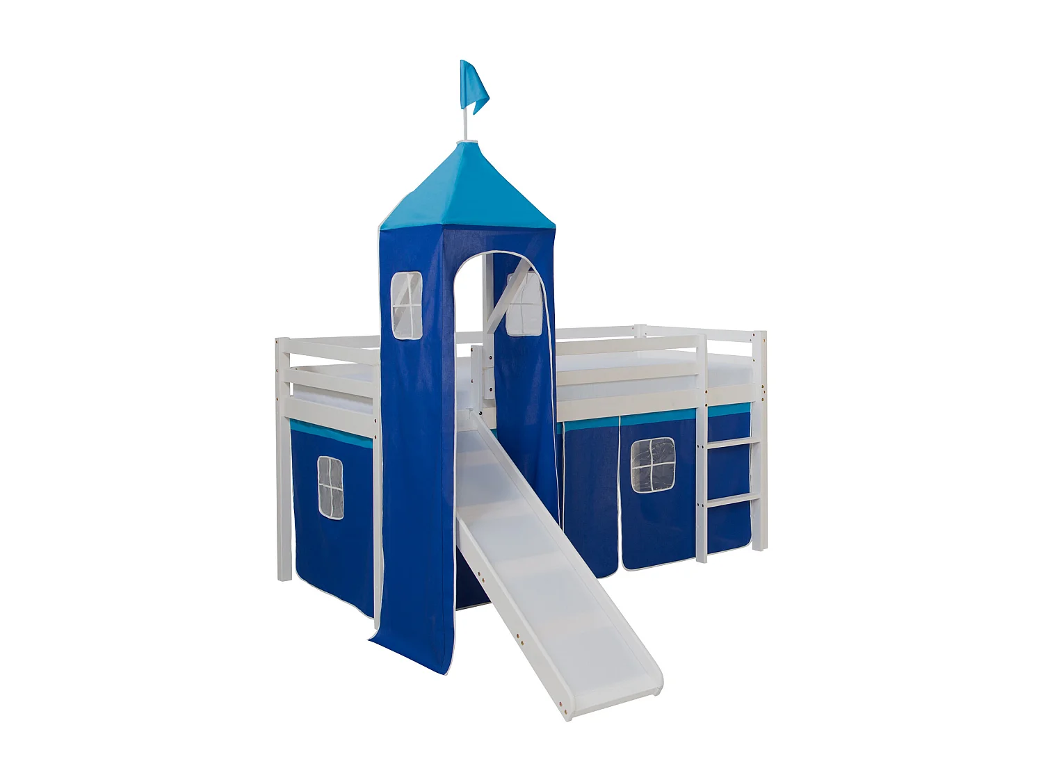 Hochbett 90x200 cm Blau