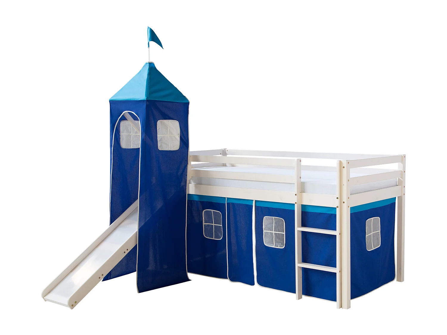 Hochbett 90x200 cm Blau