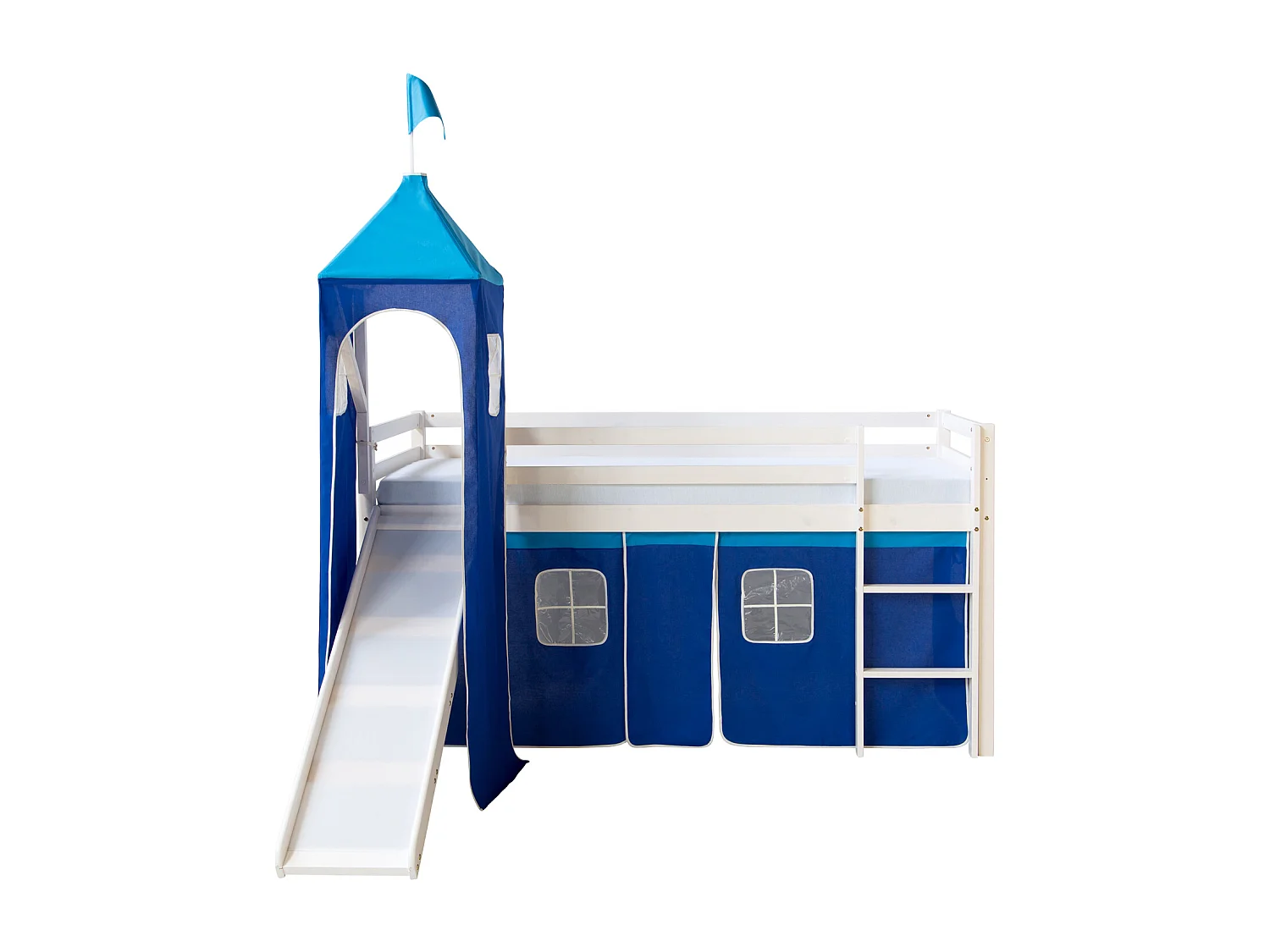 Hochbett 90x200 cm Blau