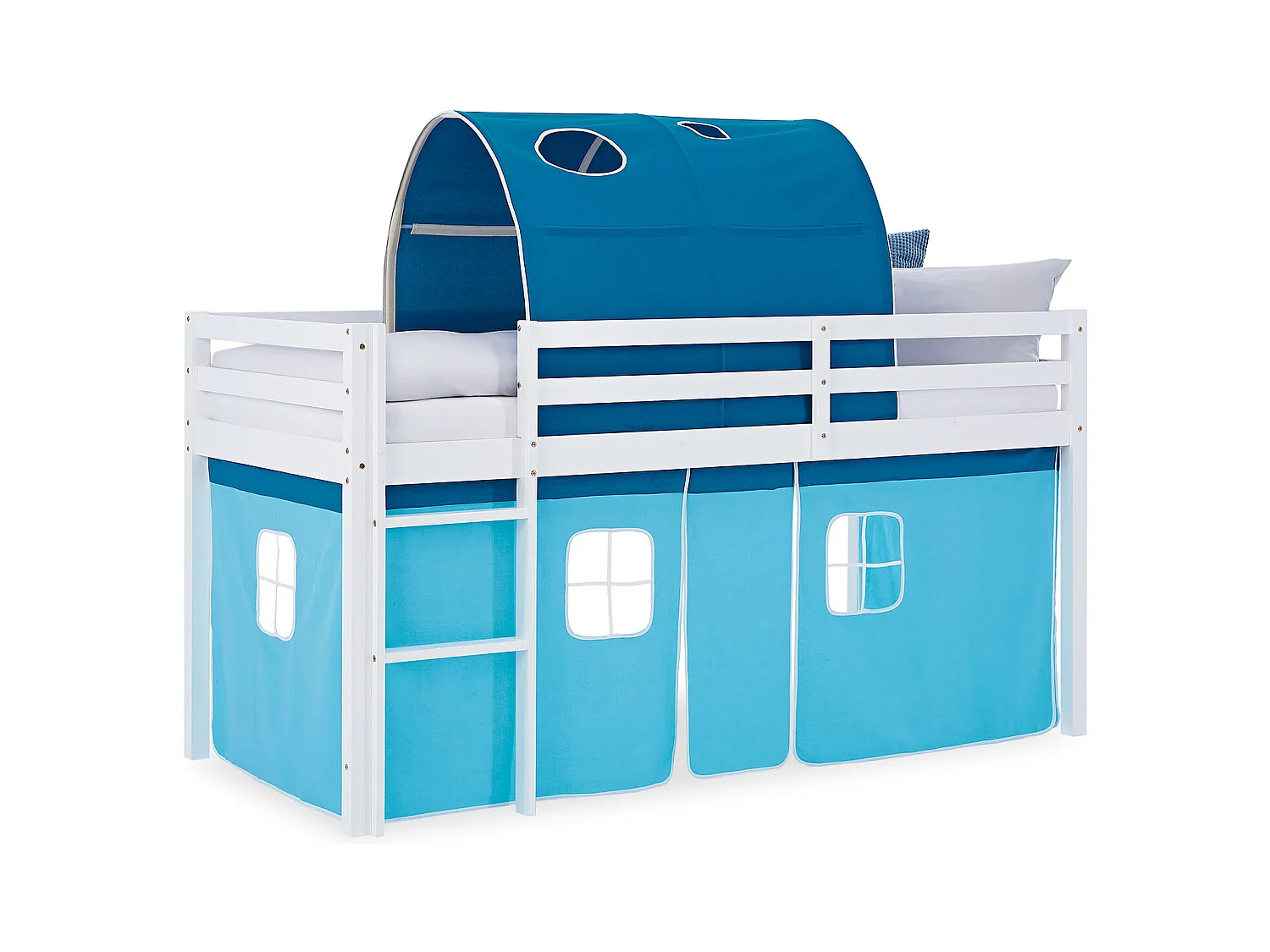 Hochbett 90x200 cm Blaue Kabine