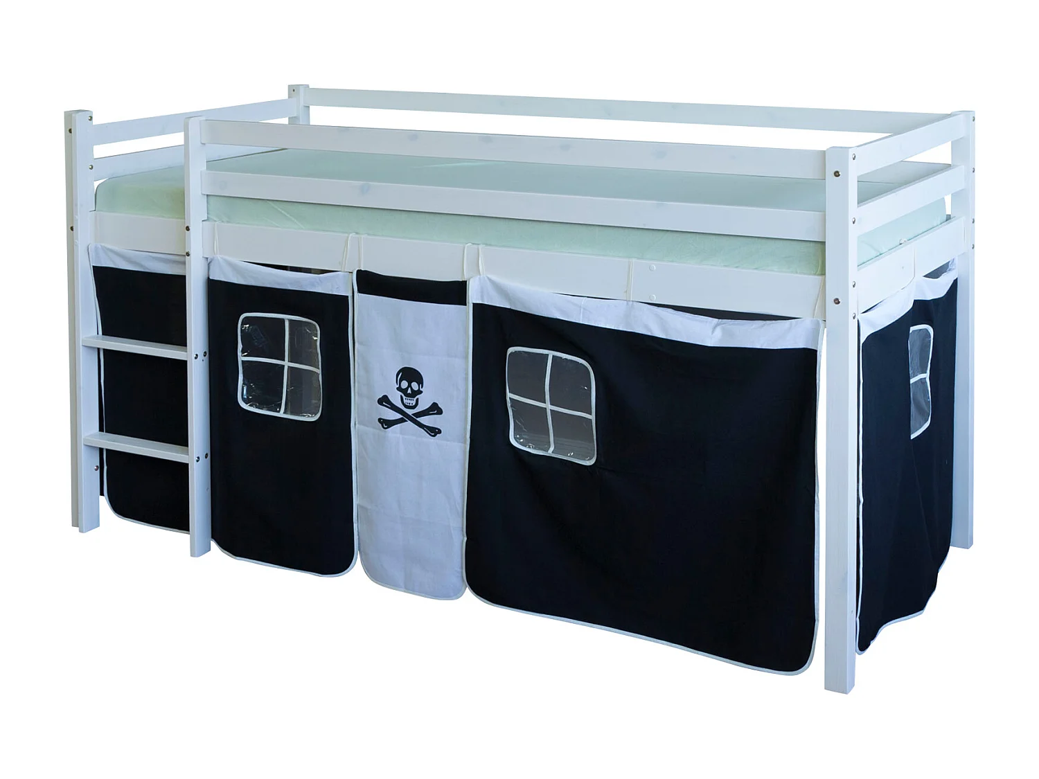 Lit mezzanine 90x200 cm Pirate Noir