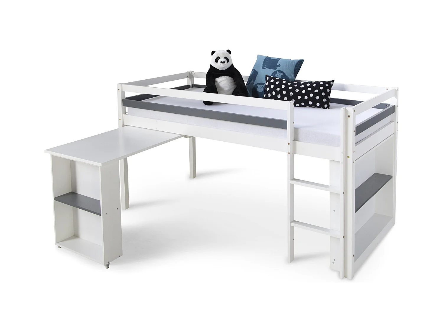 Kinderbett 90x200 cm weiß