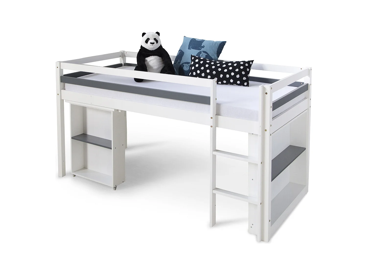 Kinderbett 90x200 cm weiß