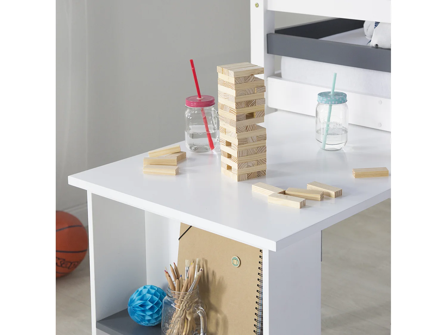 Lit enfant 90x200 cm blanc