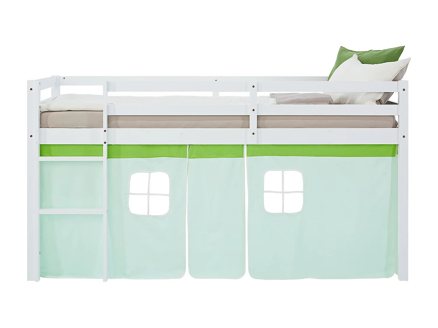 Hochbett 90x200 cm Grüne Kabine