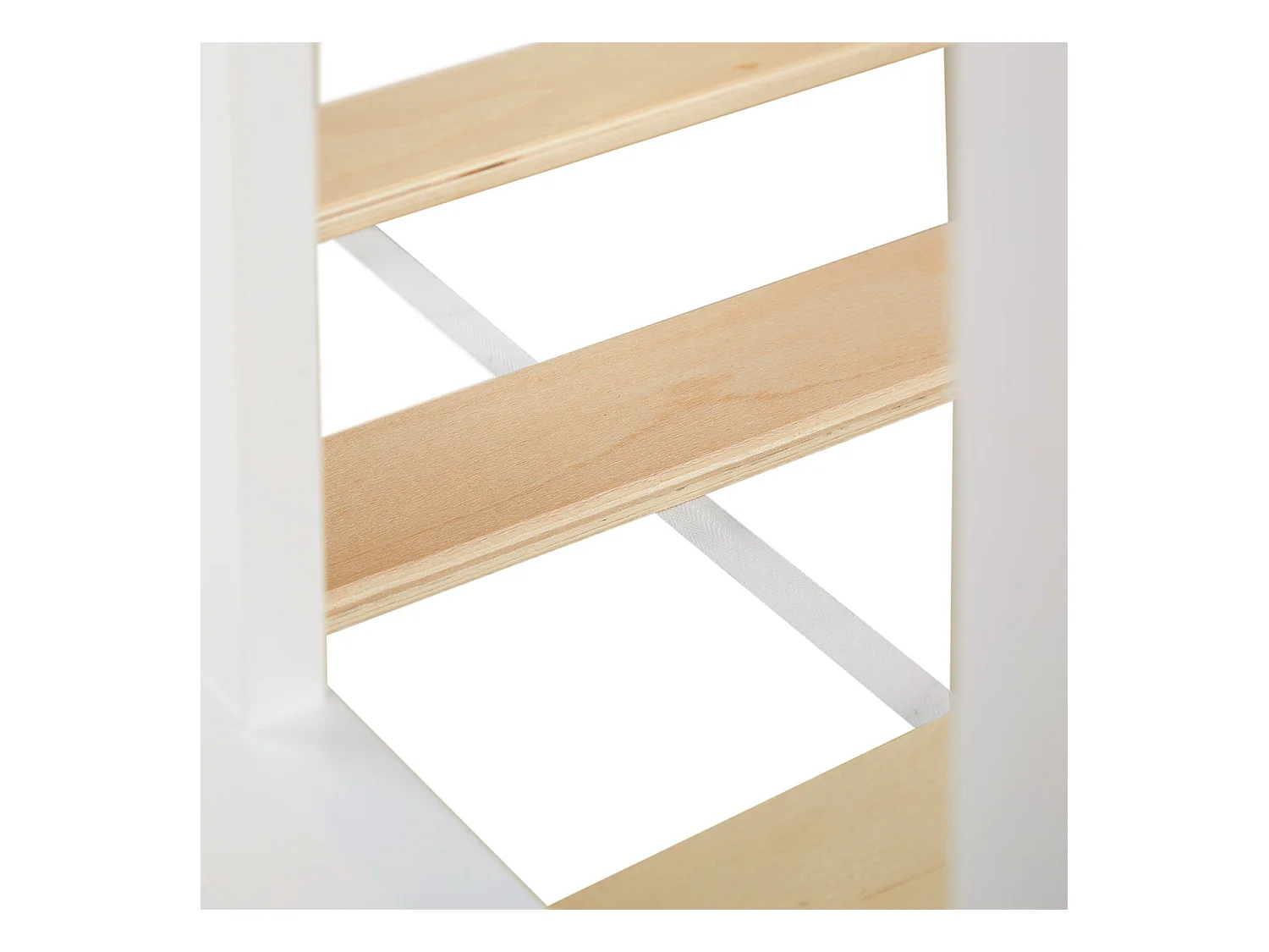 Lit mezzanine 207,5x228x219,5 cm Blanc Gris Lattes Tour