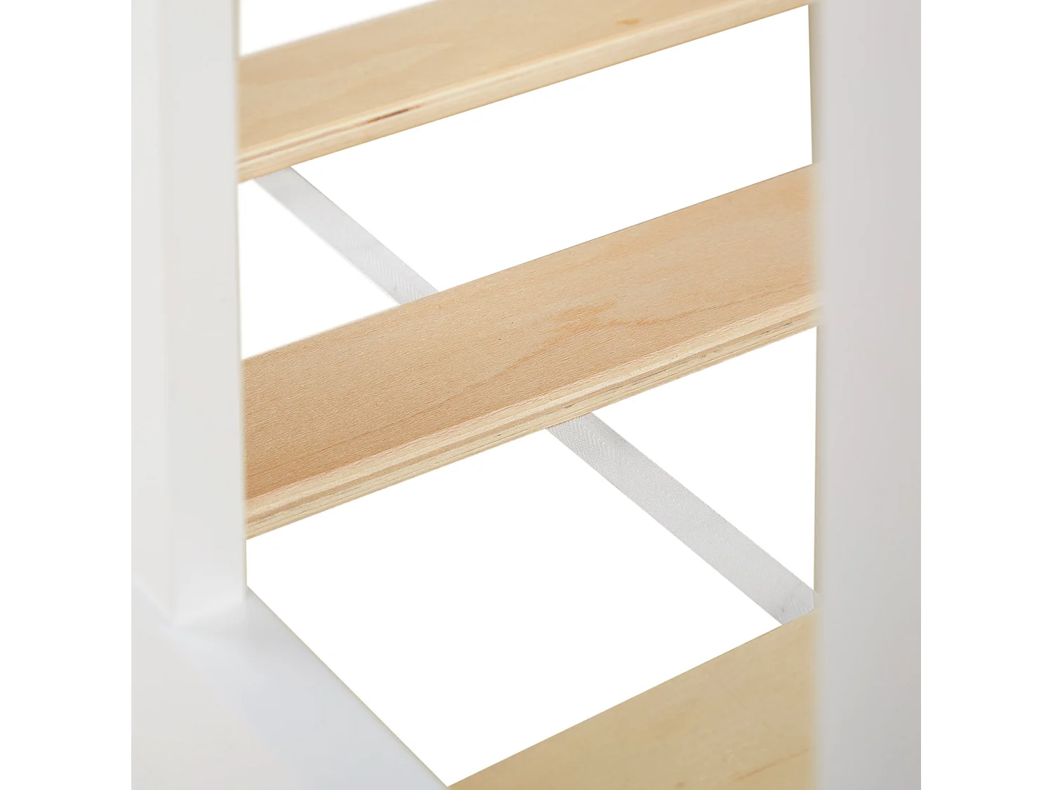 Lit mezzanine 207,5x228x219,5 cm Blanc Gris Lattes Tour