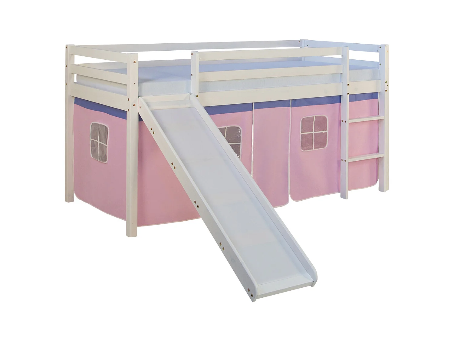 Hochbett 90x200 cm Rosa