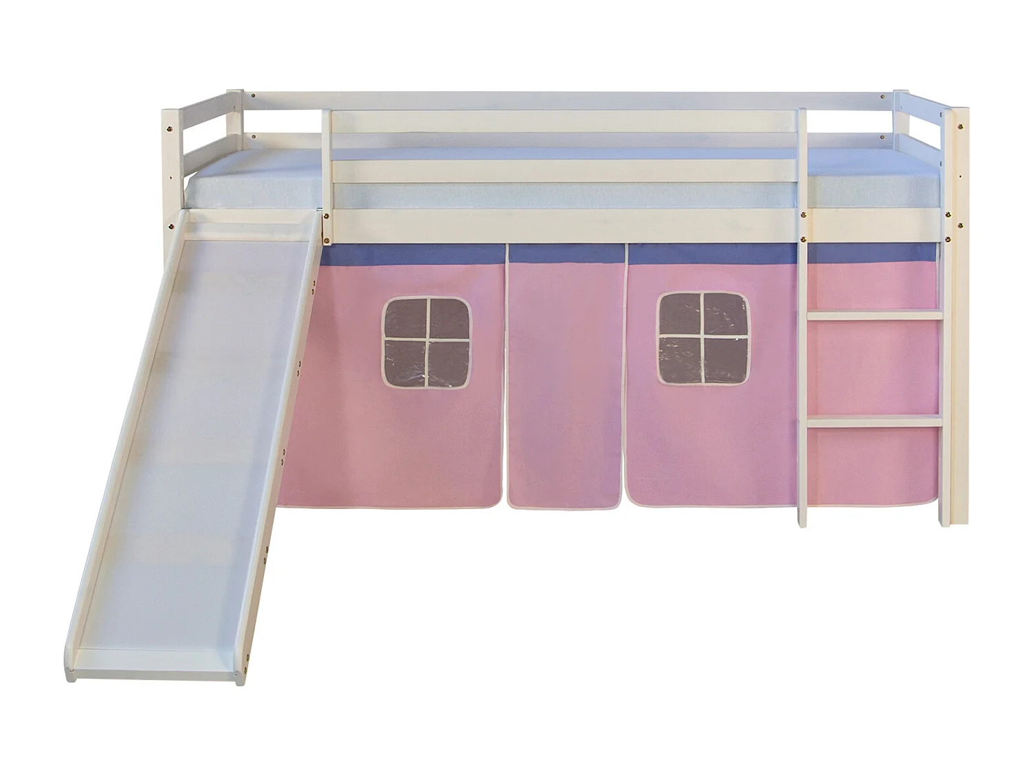 Hochbett 90x200 cm Rosa