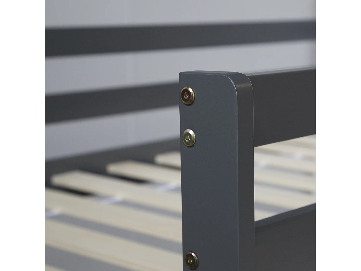 Lit mezzanine 207x110x97 cm gris