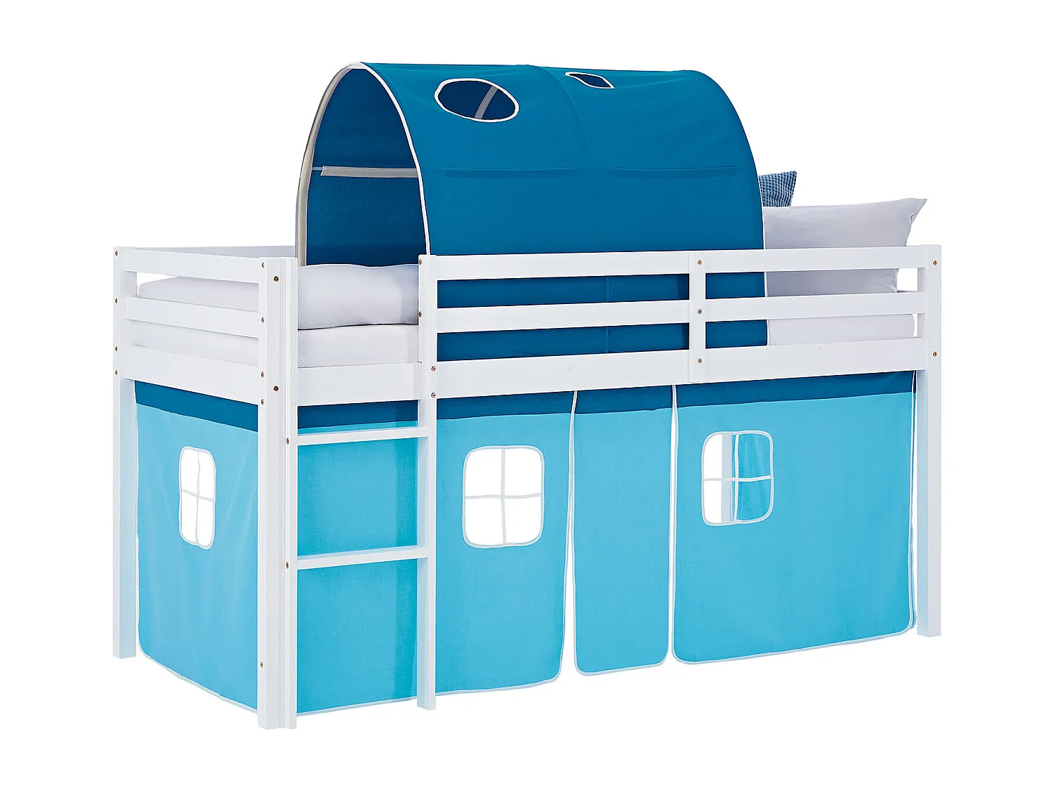 Hochbett 90x200 cm Blaue Kabine