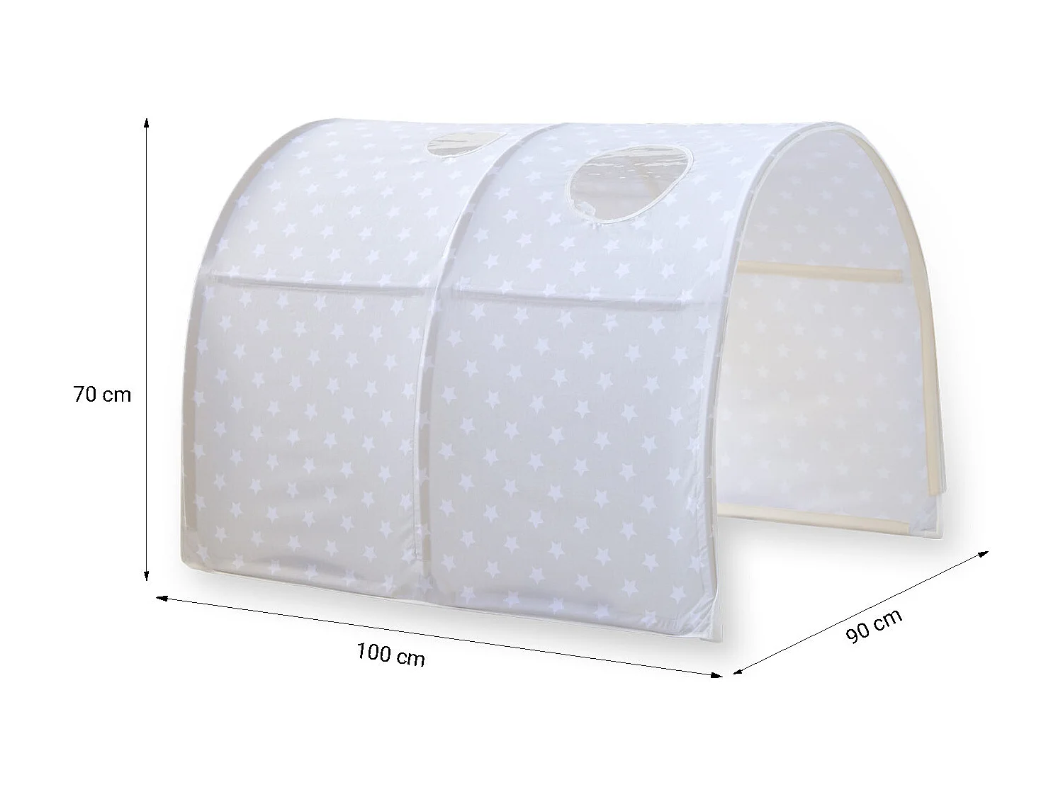 Lit mezzanine 207,5x110x219,5 cm Gris