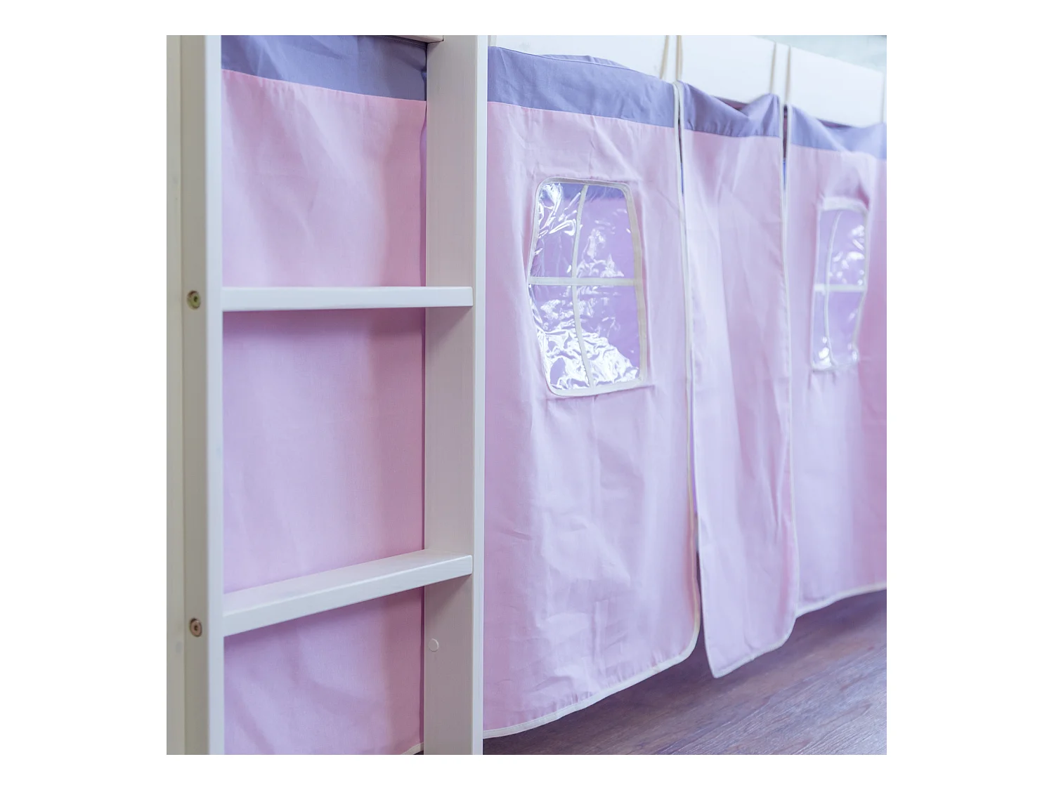 Hochbett 90x200 cm Rosa